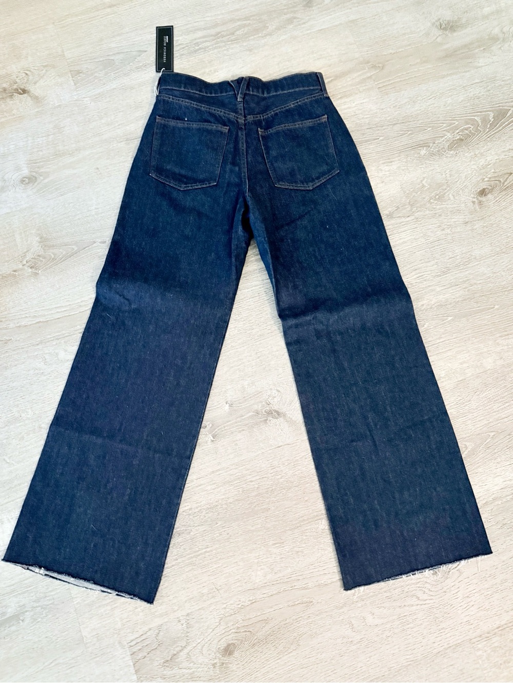 Veronica Beard Taylor Dark Blue Wide-Leg High-Rise Jeans - Picture 5 of 8